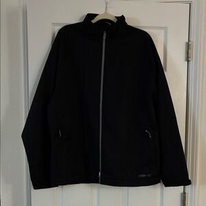 Nike Storm-Fit Black Windbreaker with Silver Zipper